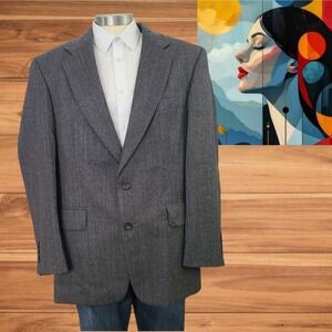 OSCAR‎ DE LA RENTA Mens  Blazer Sport Coat Casual Jacket Size 42R Wool Suit